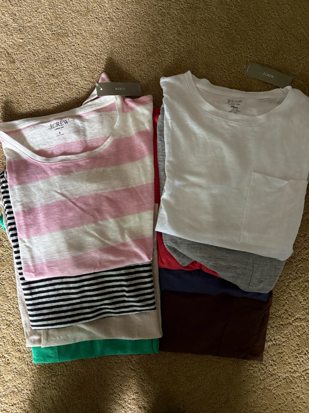 NINE J. Crew Linen short sleeve tees all size small